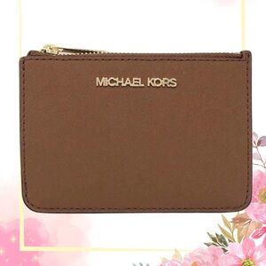 Michael Kors Jet Set Travel Sm. Top Zip Coin Pouch w/ID Holder Saffiano Leather